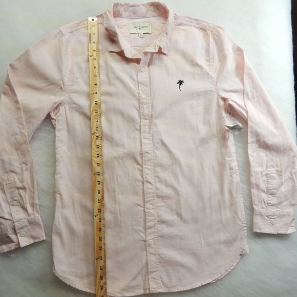 Modern American PacSun Mens Long Sleeve Button Down Shirt Pink Size L - Picture 3 of 10